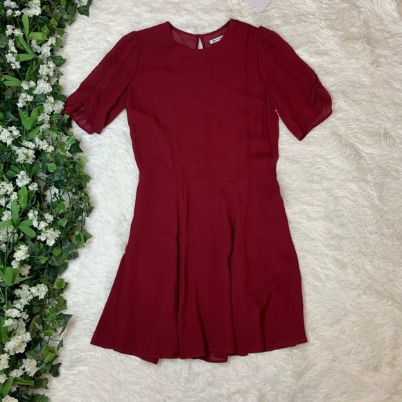 Reformation Gracie Ruched Sleeve Minidress - Picture 2 of 4